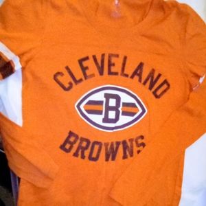 NFL PINK VS Cleveland Browns Long Sleeve Tee